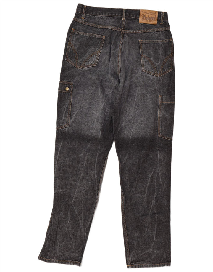Jeans affusolati cargo da uomo vintage W33 L34 in cotone grigio