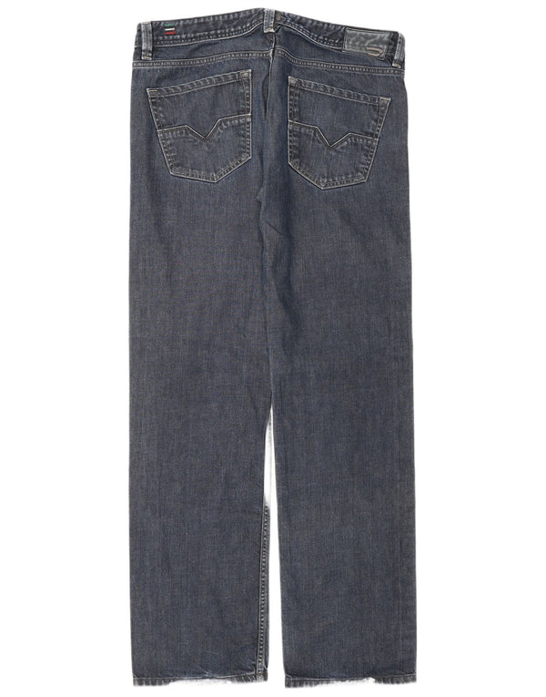 Jeans dritti da uomo Diesel Larkee W34 L34 cotone blu navy
