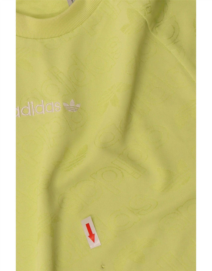 T-shirt grafica da uomo Adidas Top piccola in poliestere verde