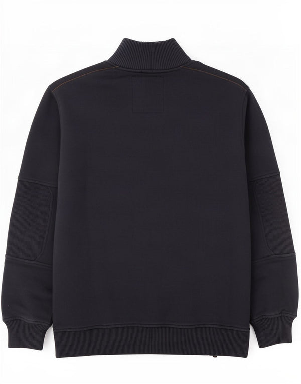 Felpa Champion da uomo con zip e collo, maglione XL, cotone blu navy
