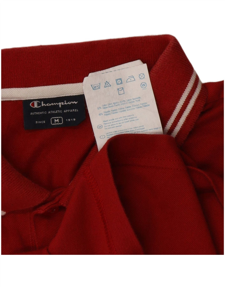 Polo da uomo CHAMPION in cotone rosso medio