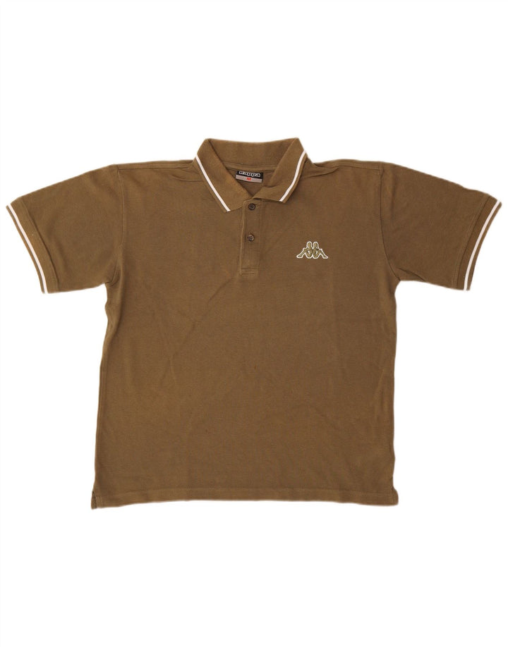 Polo Kappa da uomo in cotone kaki medio
