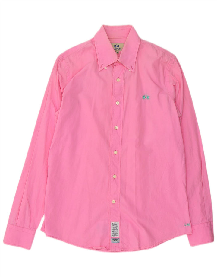 Camicia Uomo La Martina Cotone Rosa Medio