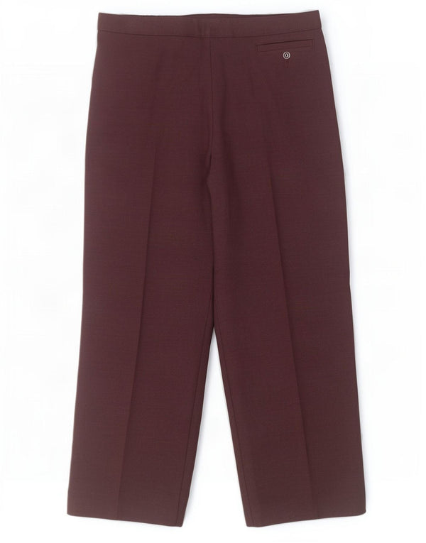 Pantaloni casual corti da donna Marks & Spencer UK 12 medi W30 L26 Borgogna