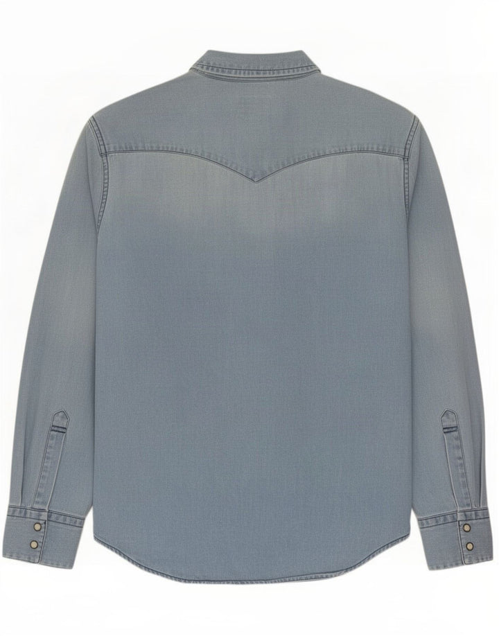 Camicia di jeans slim fit Levi's da uomo in cotone blu medio