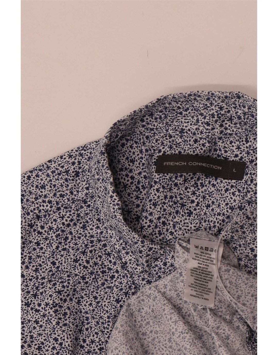 Camicia da uomo French Connection Grande cotone floreale blu