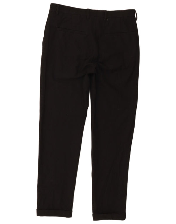 Pantaloni Capri dritti da uomo Zara EU 38 Small W30 L20 Neri