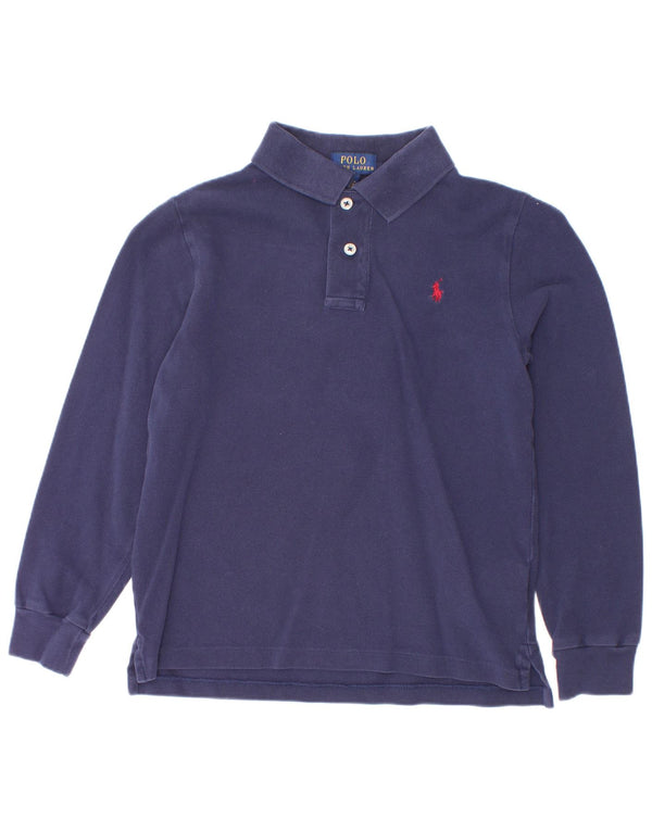 Polo Ralph Lauren Camicia a maniche lunghe da bambino 6-7 anni in cotone blu navy