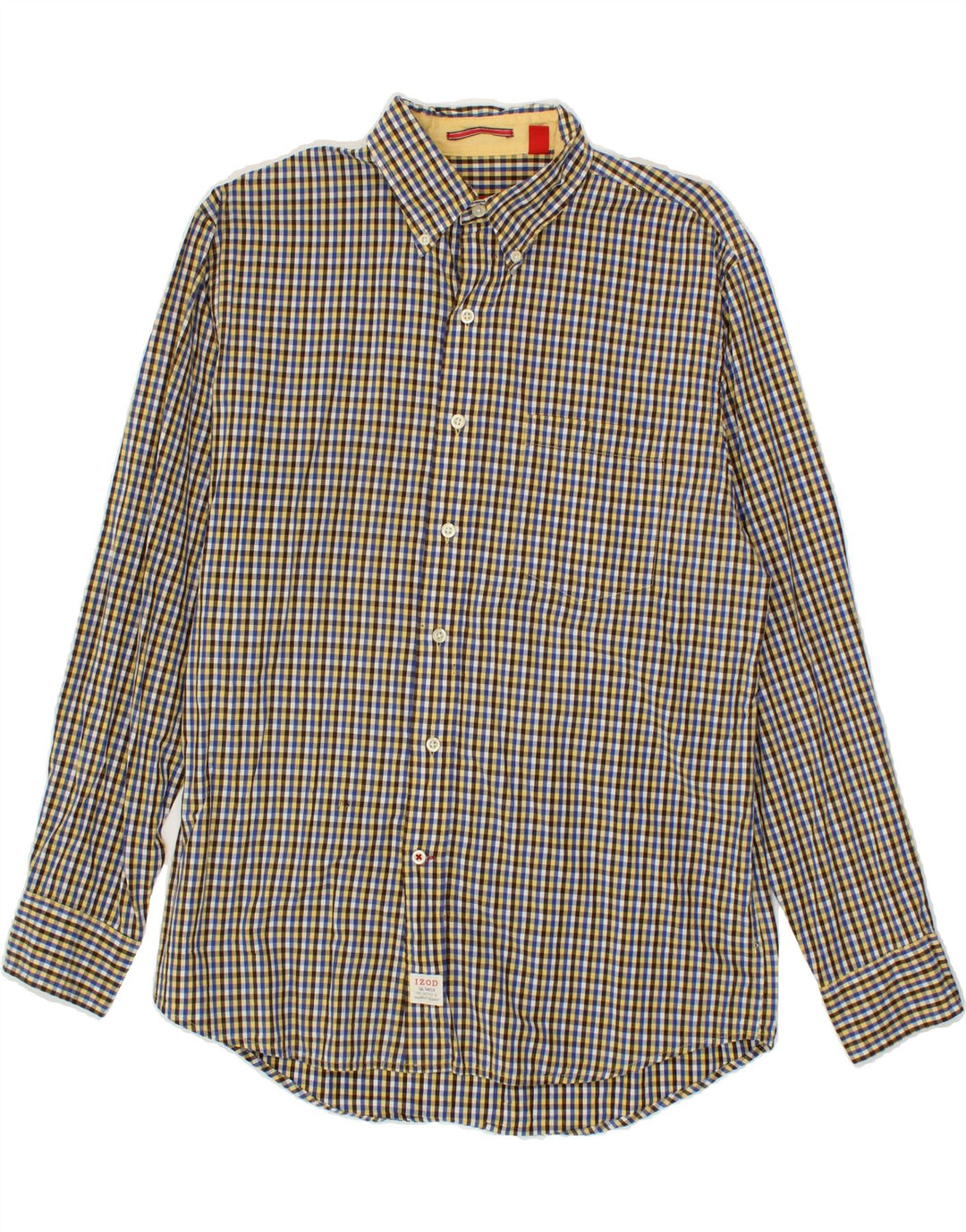 IZOD Mens Shirt Medium Multicoloured Check Cotton Vintage Izod and Second-Hand Izod from Messina Hembry 