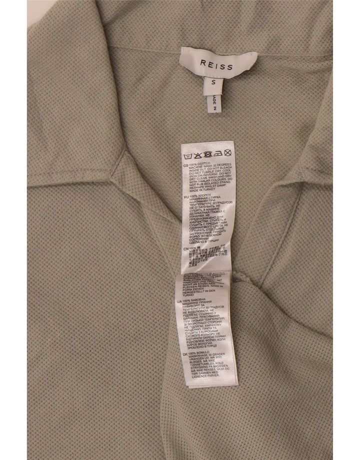Polo da uomo Reiss piccola in cotone grigio