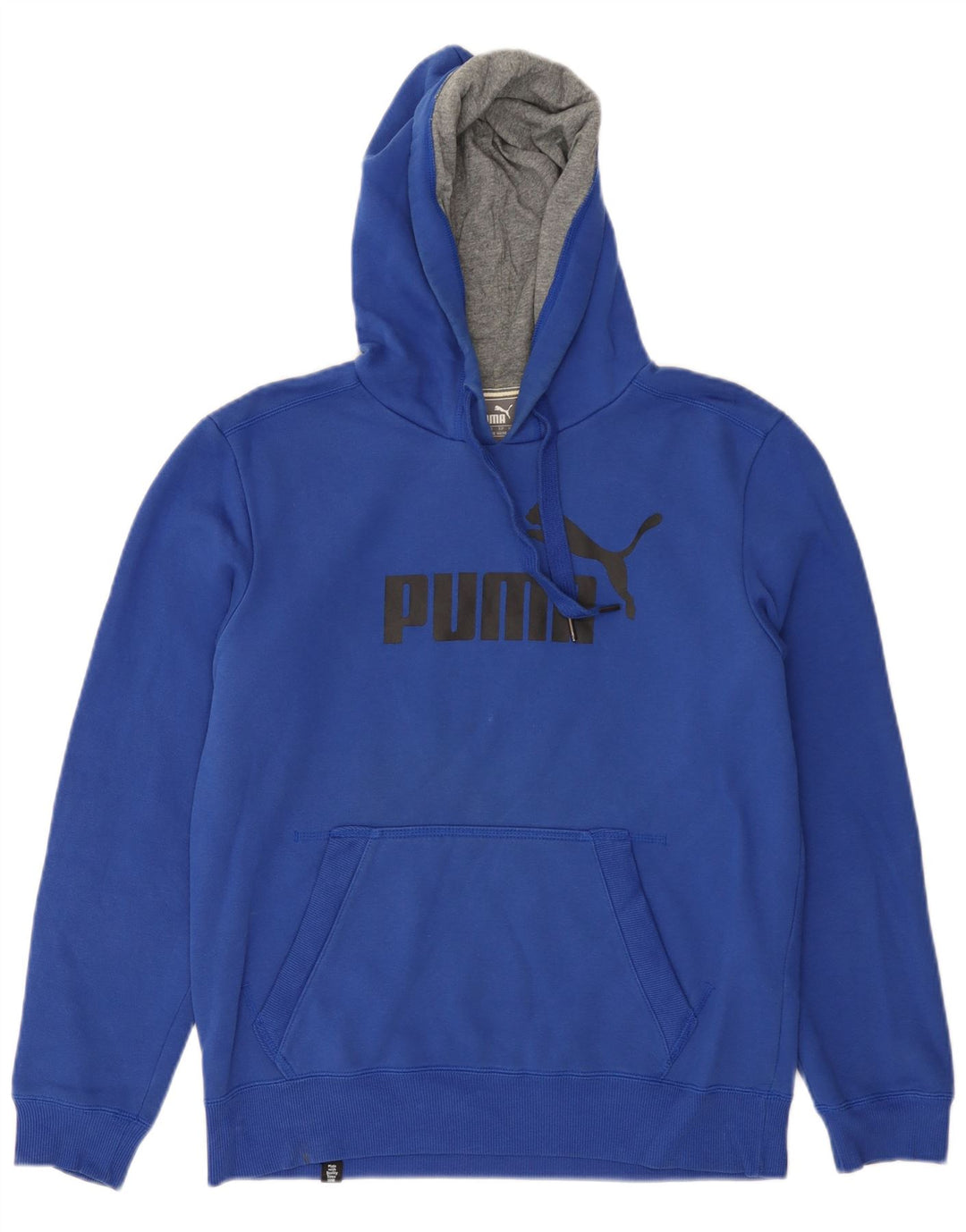 Felpa con cappuccio grafica PUMA da uomo piccola in cotone blu