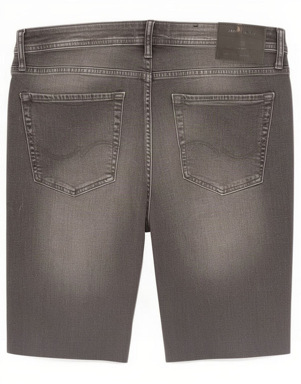 Pantaloncini di jeans skinny Liam da uomo Jack & Jones medi W33 cotone grigio