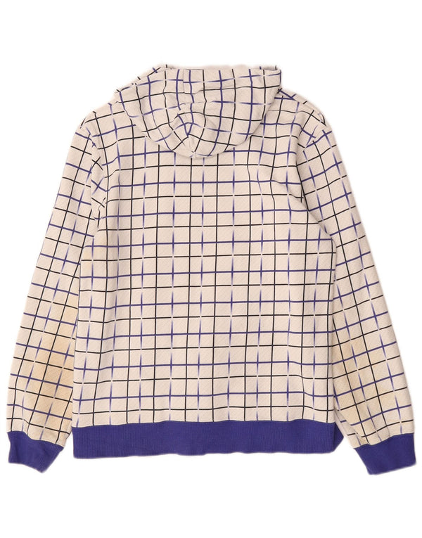 Felpa con cappuccio Nike da bambino 13-14 anni XL in cotone bianco a quadri