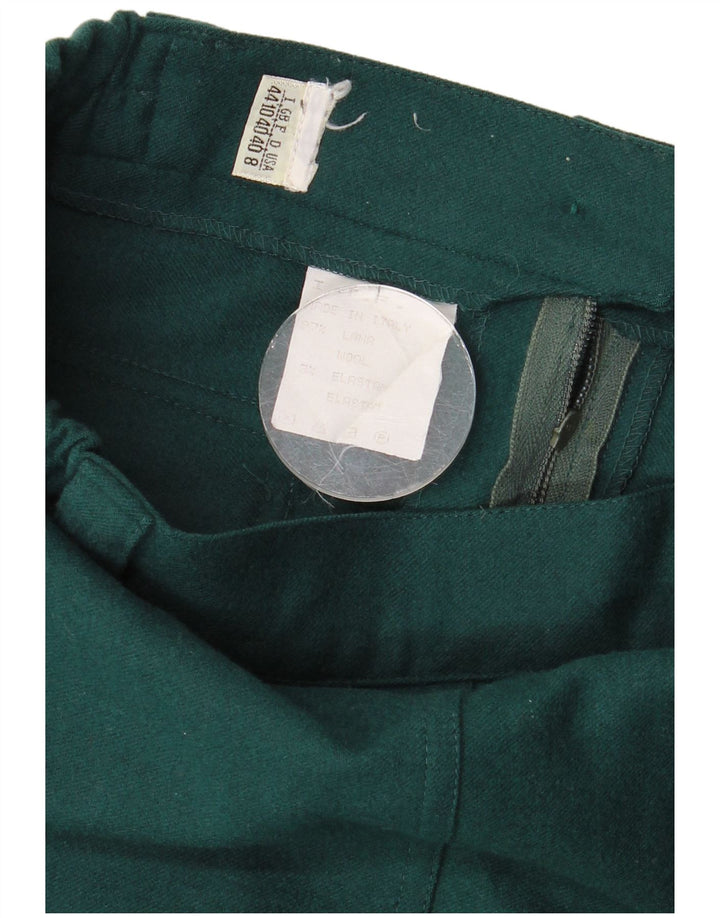 Gonna cargo da donna vintage IT 44 media W30 lana verde