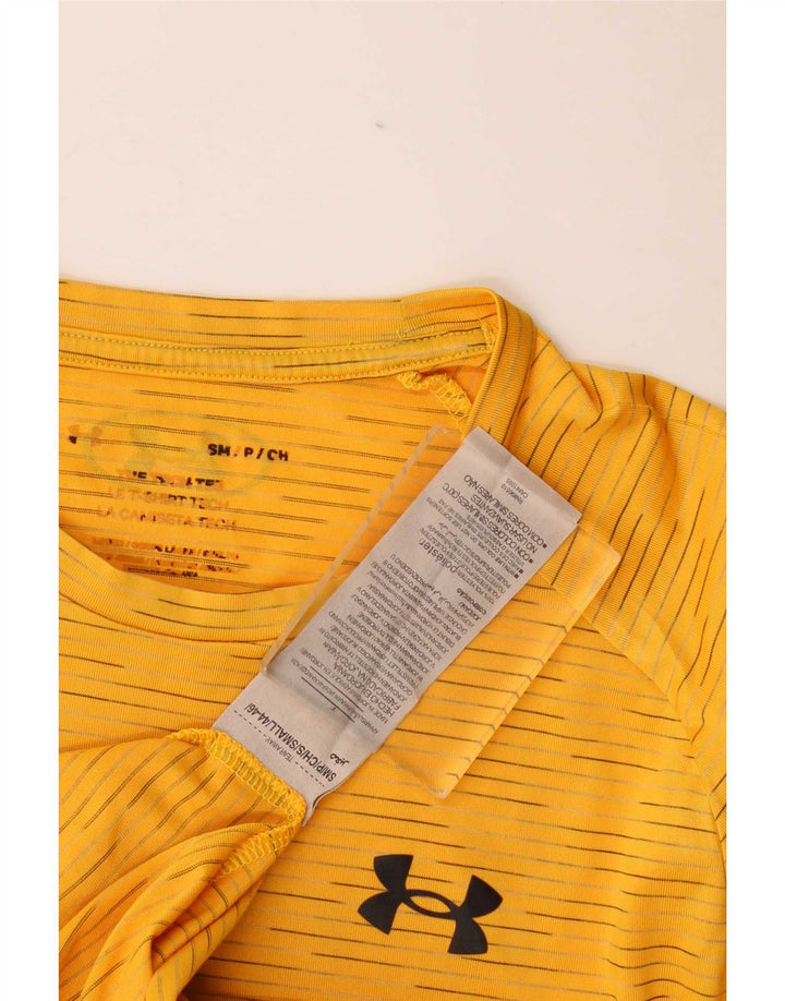 Maglietta da uomo Under Armour Top in poliestere a righe gialle piccole