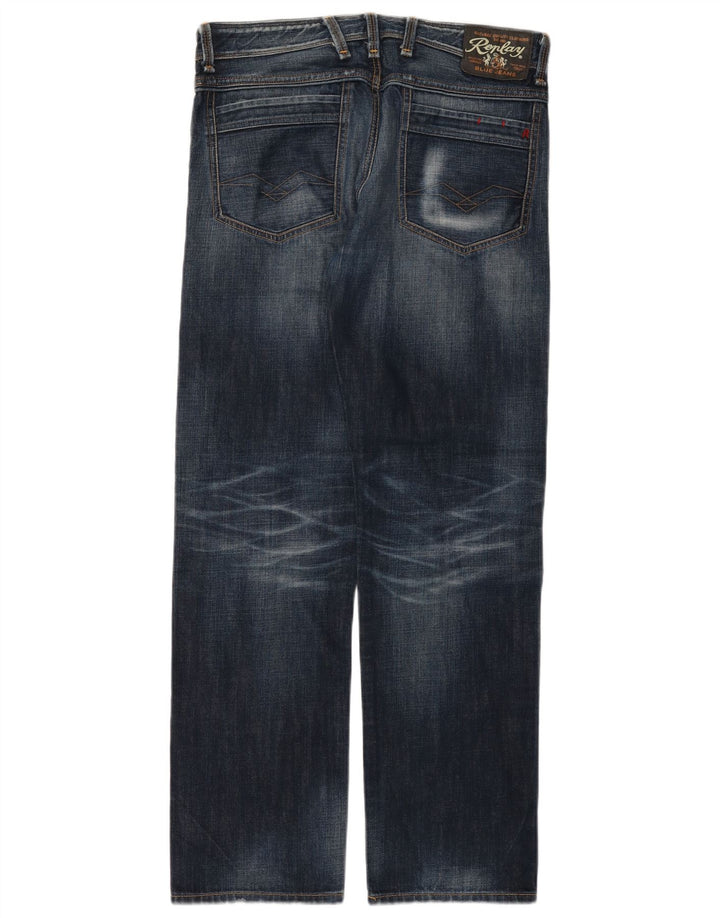 Replay Jeans dritti da uomo Lenaldo W33 L32 Blu