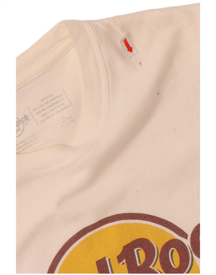 HARD ROCK CAFE T-shirt grafica da uomo di Monaco, piccola, in cotone bianco