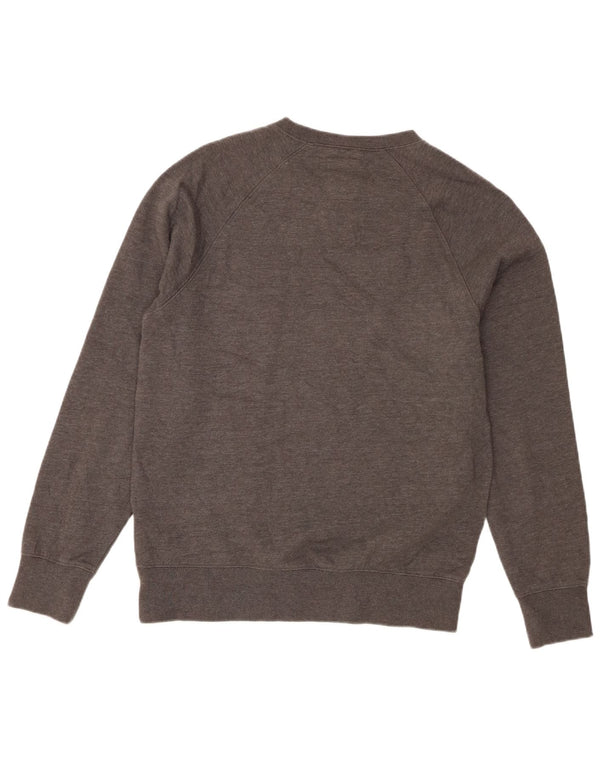 Guess Felpa con grafica da uomo Maglione UK 36 Piccolo cotone chiazzato grigio