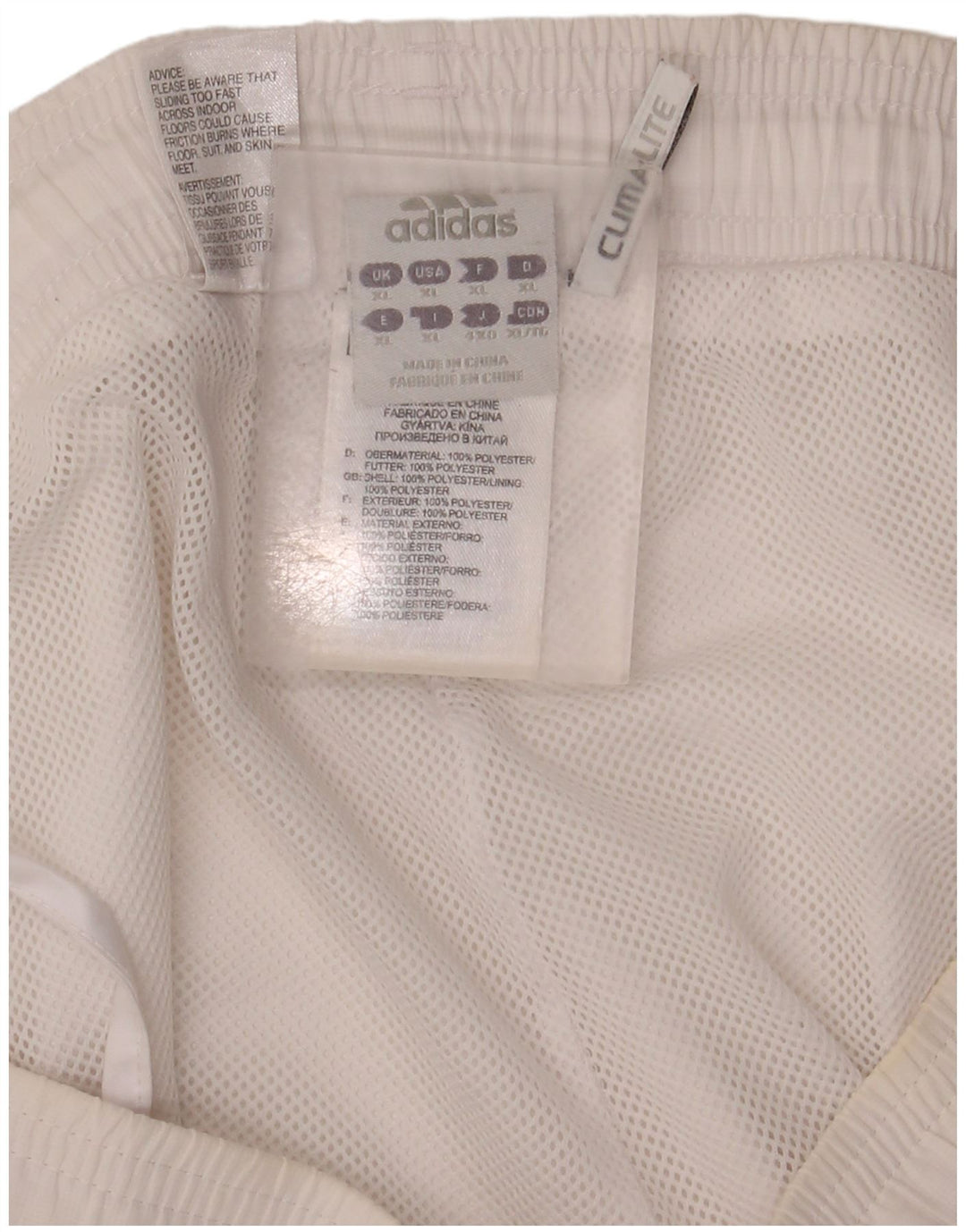 Pantaloncini sportivi Adidas Climalite Bermuda da uomo XL poliestere bianco