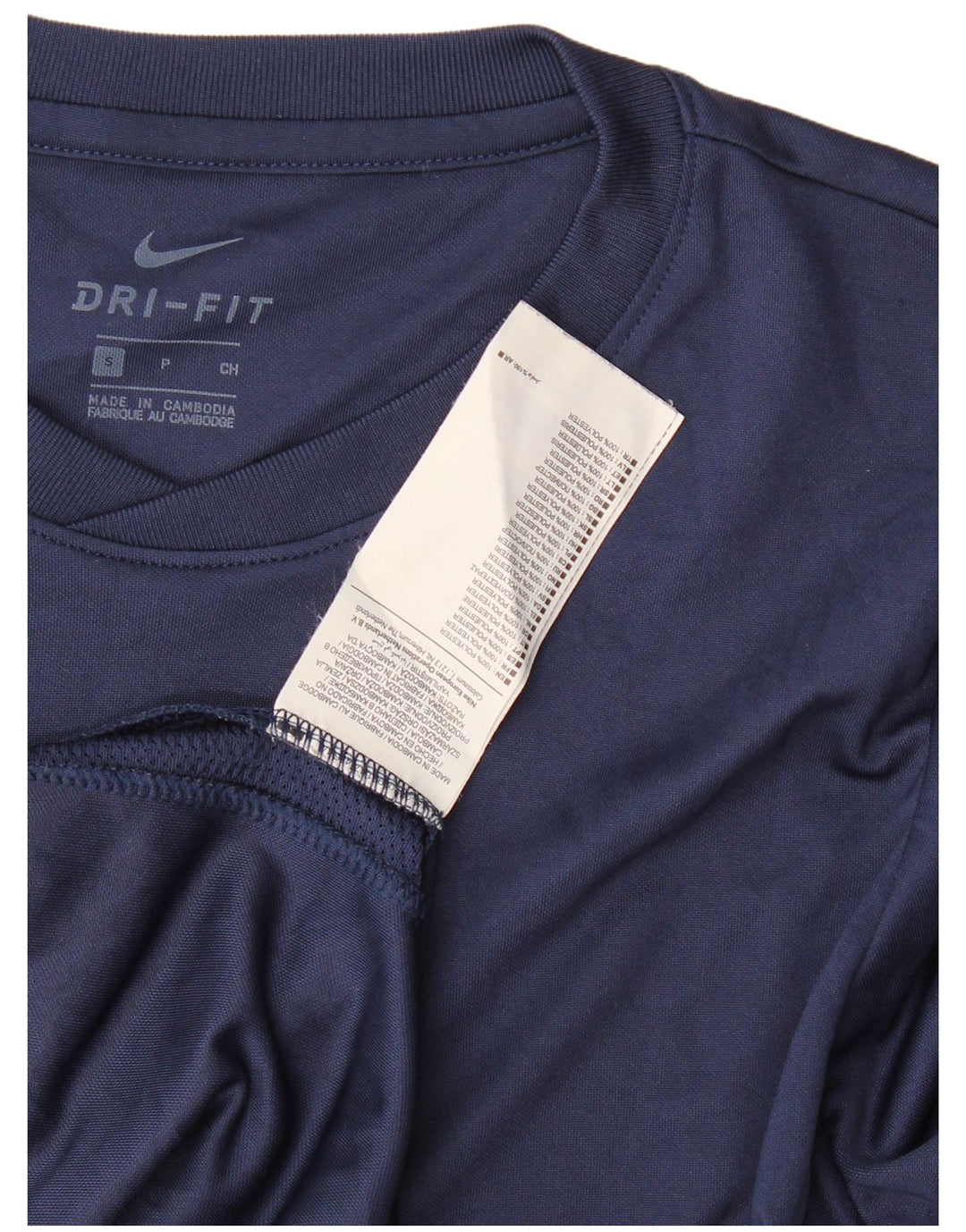 T-shirt Nike Dri Fit da uomo, piccola, in poliestere blu navy