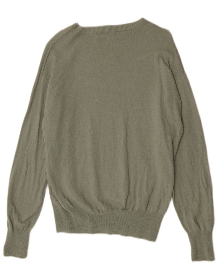 Maglione maglione con scollo a barca da donna Zara UK 14 lana kaki media