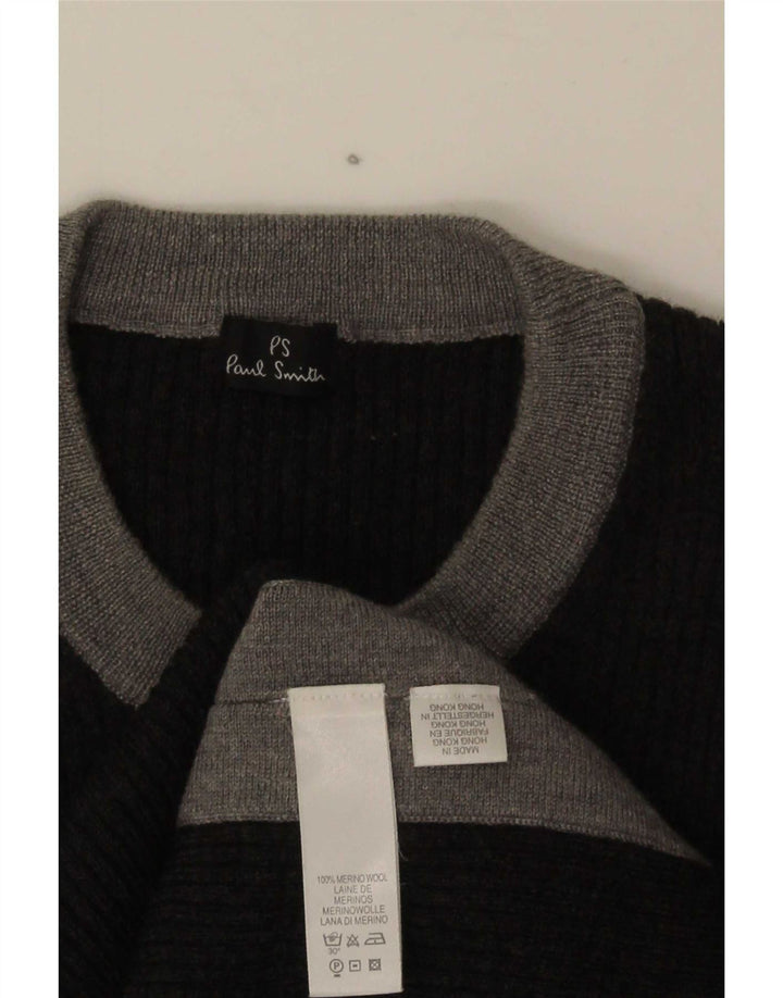 Maglione maglione girocollo da donna Paul Smith UK 12 Blocco colore grigio medio