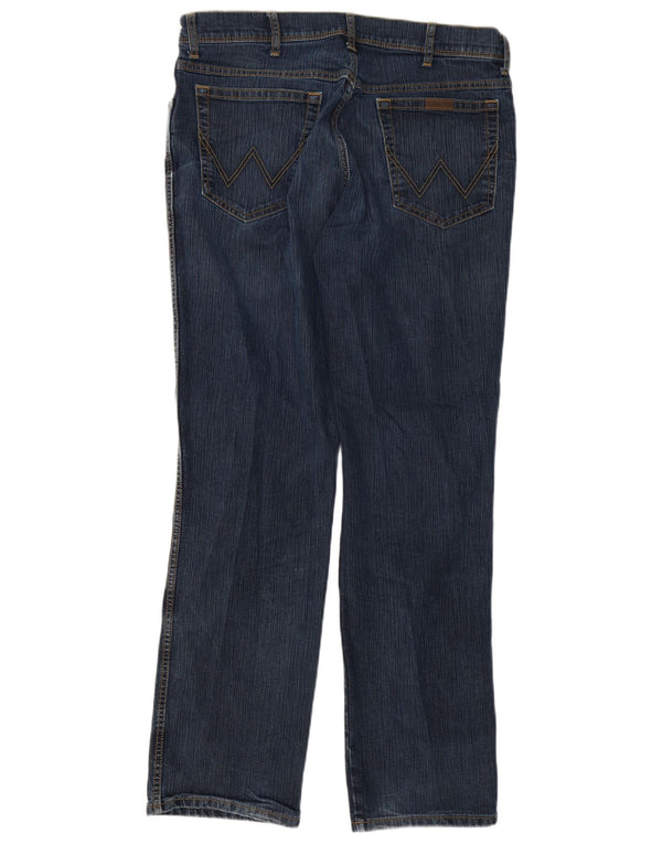 Jeans dritti da uomo Wrangler vestibilità regolare W38 L32 cotone blu