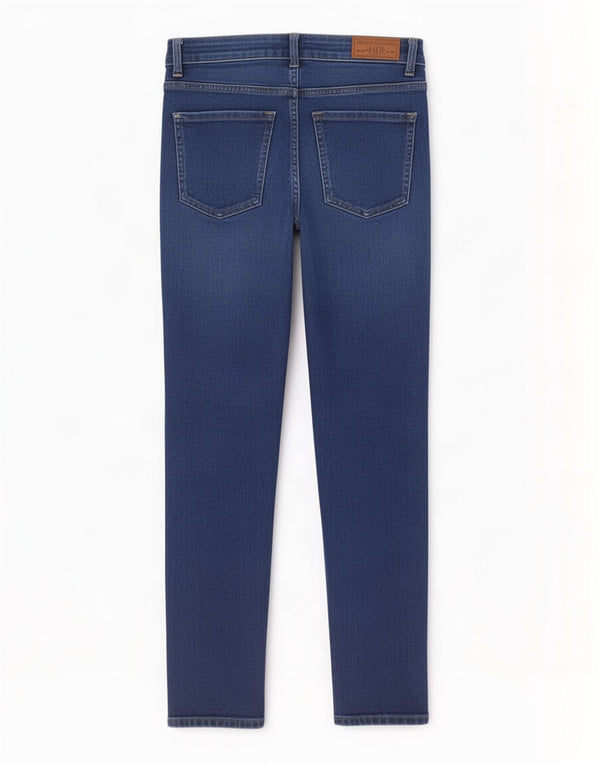Jeans dritti da donna Marks & Spencer UK 10 piccoli W28 L28 cotone blu