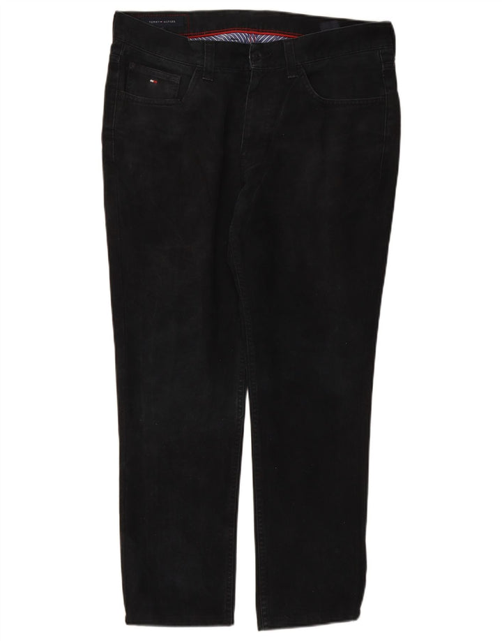 TOMMY HILFIGER Jeans dritti da uomo W34 L27 cotone nero