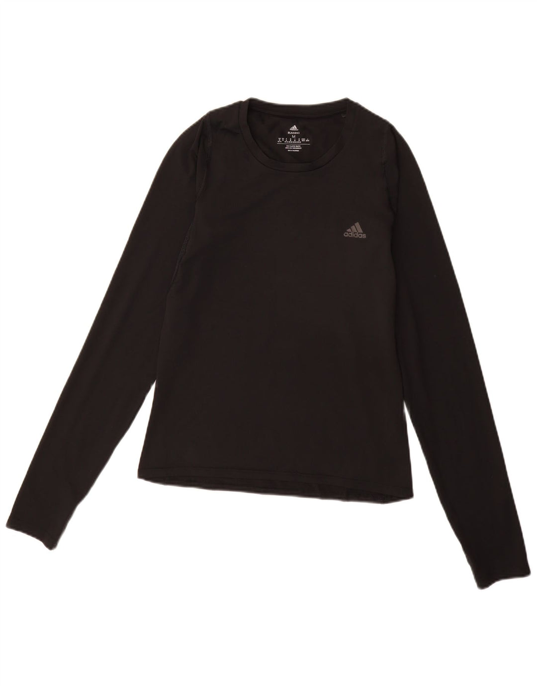 Top ADIDAS da donna Aeroready Graphic manica lunga UK 12/14 medio nero