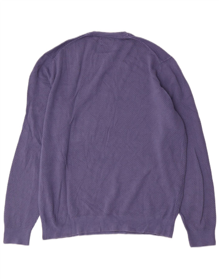 Maglione maglione girocollo da uomo Massimo Dutti XL in cotone blu