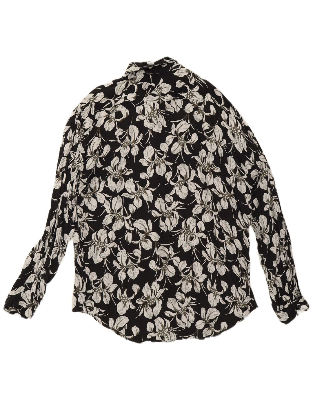 Camicia Zara da uomo slim fit grande nera floreale