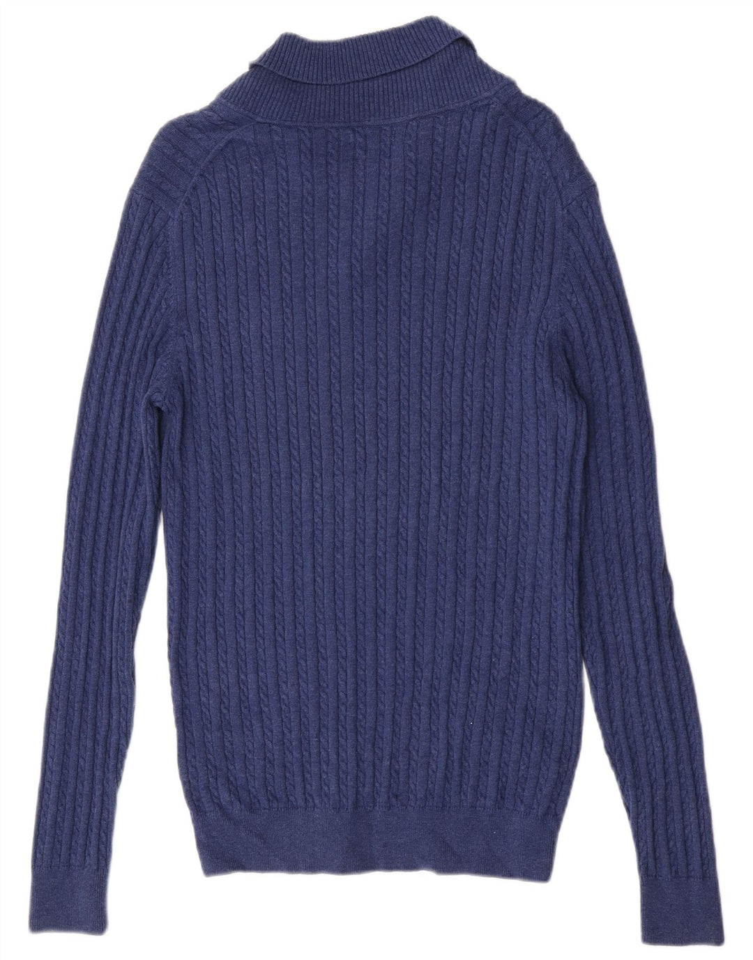 Massimo Dutti Maglione da donna con collo a scialle UK 18 XL Cotone blu