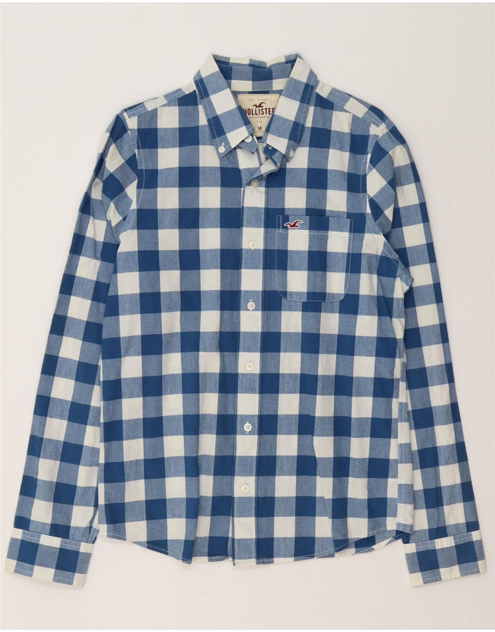 Camicia Hollister da uomo in cotone a quadretti blu medio