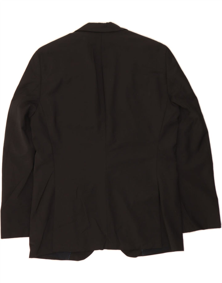 PIERRE CARDIN Mens 2 Button Blazer Jacket IT 48 Medium Black Polyester Vintage Pierre Cardin and Second-Hand Pierre Cardin from Messina Hembry 