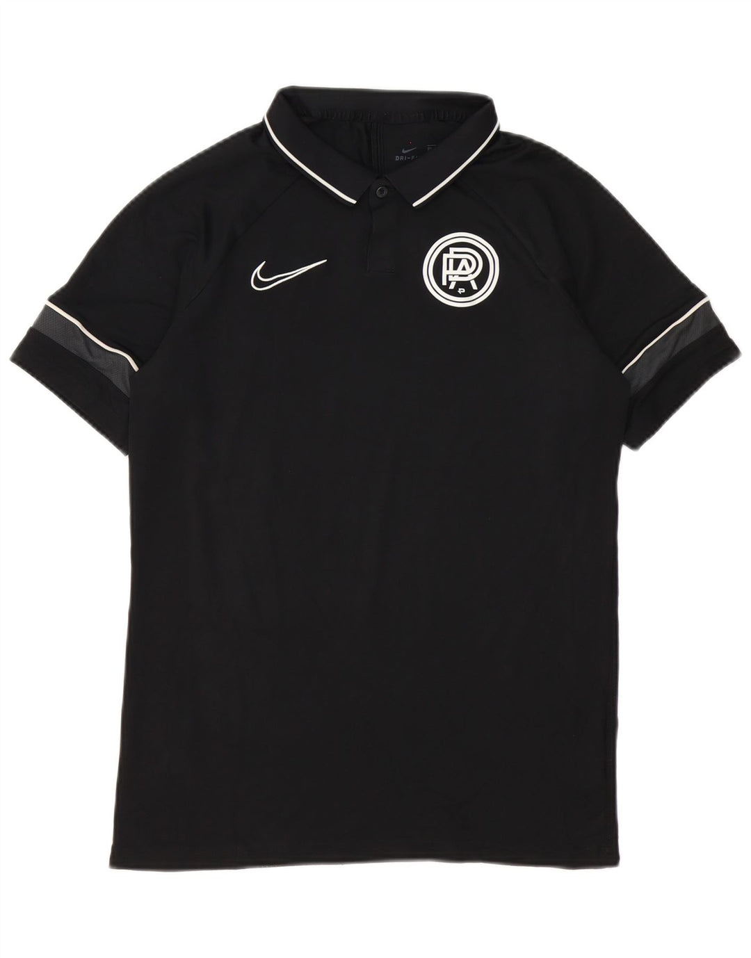 Polo grafica da uomo Nike Pro Direct Academy, blocco colore nero medio