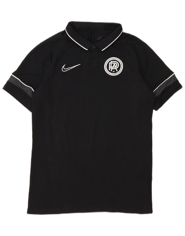 Polo grafica da uomo Nike Pro Direct Academy, blocco colore nero medio