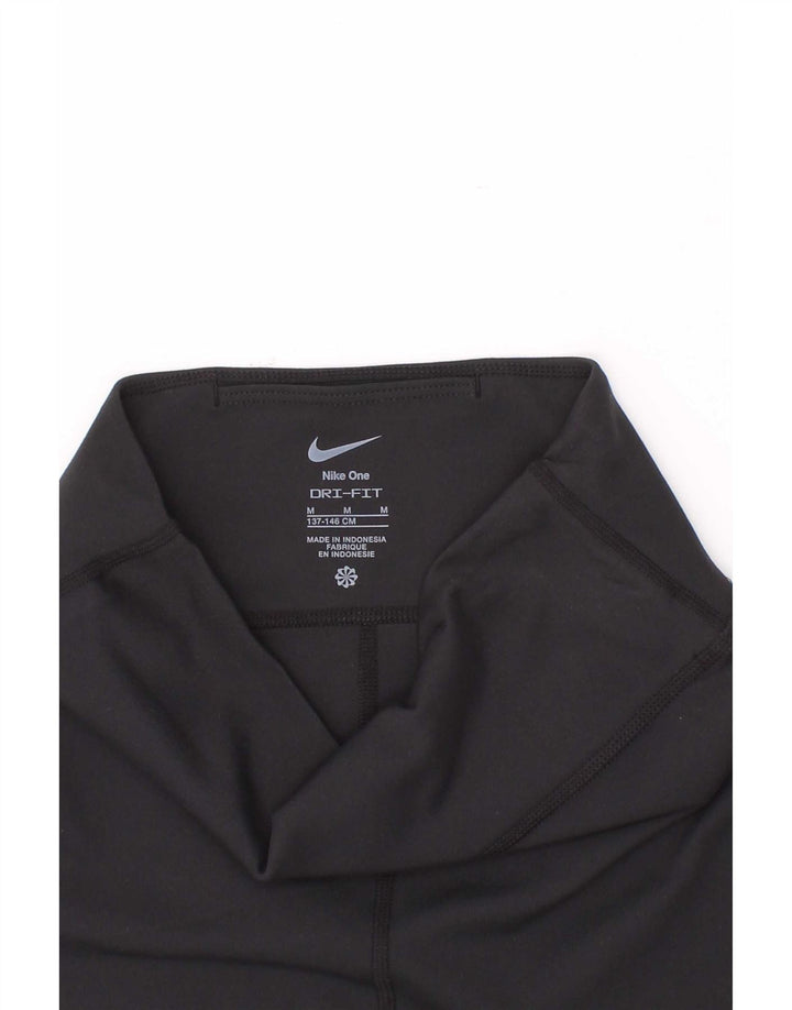 Pantaloncini sportivi Nike Dri Fit per ragazze 10-11 anni, poliestere nero medio