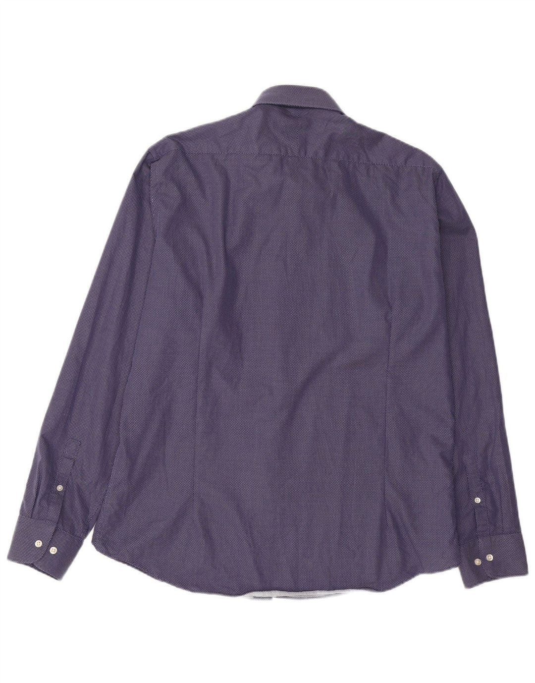 Camicia da uomo French Connection taglia 17 XL cotone maculato blu navy