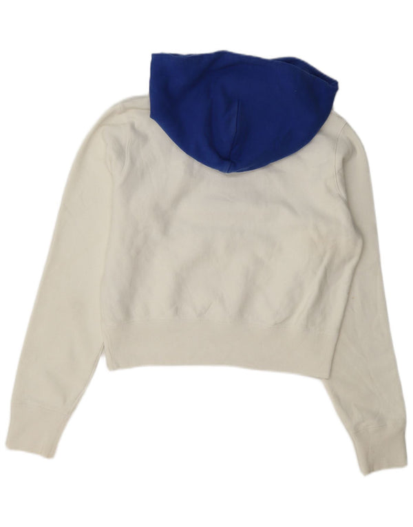 Felpa con cappuccio grafica corta da donna Champion UK 14 Medium White Colourblock