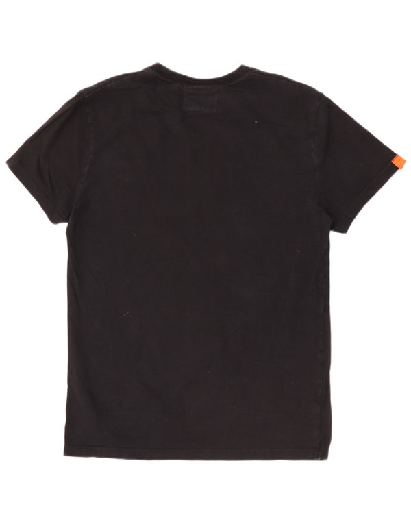 Superdry Mens T-Shirt Top Medium Black Cotton