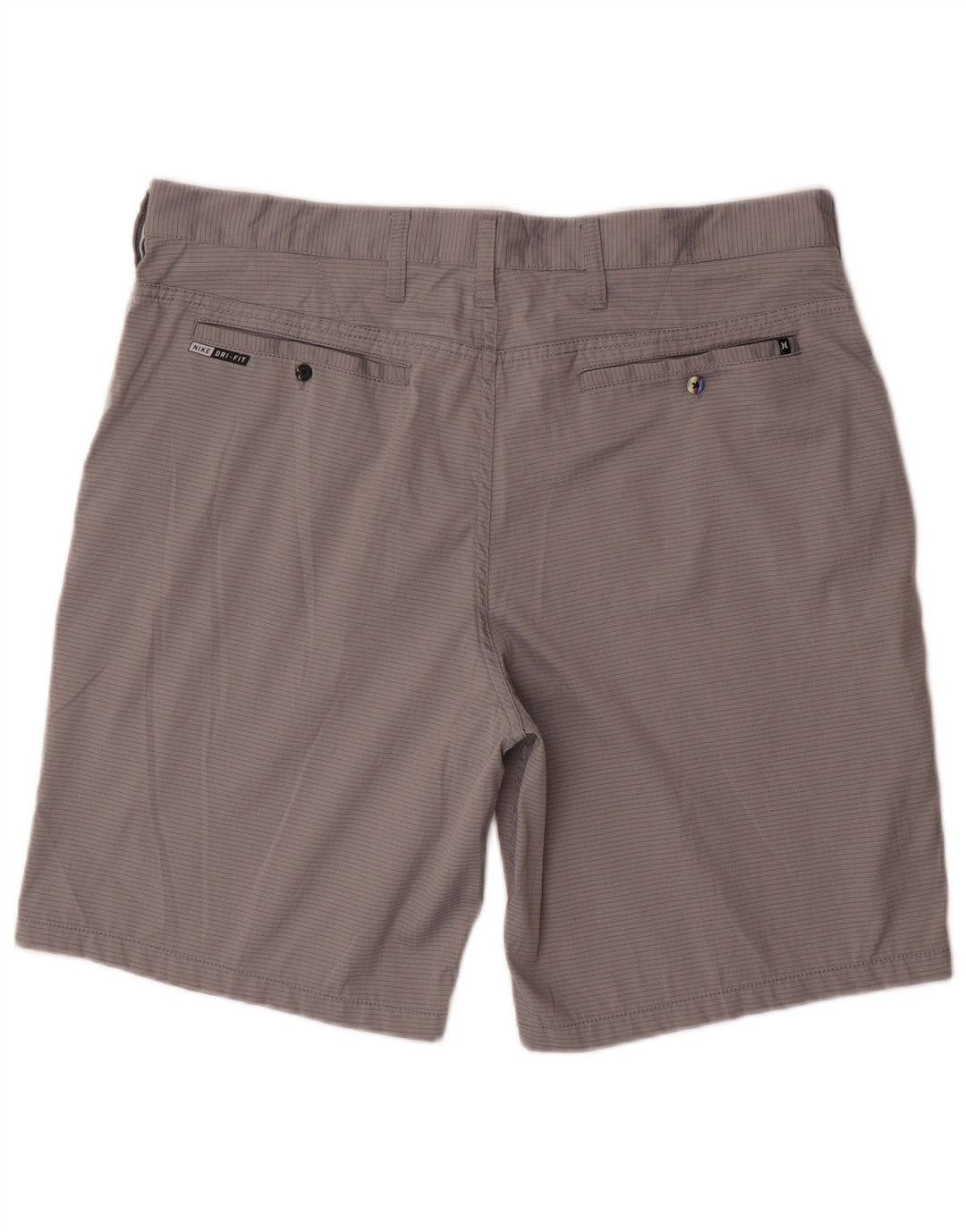 Pantaloncini chino da uomo Hurley W36 grande poliestere gessato grigio