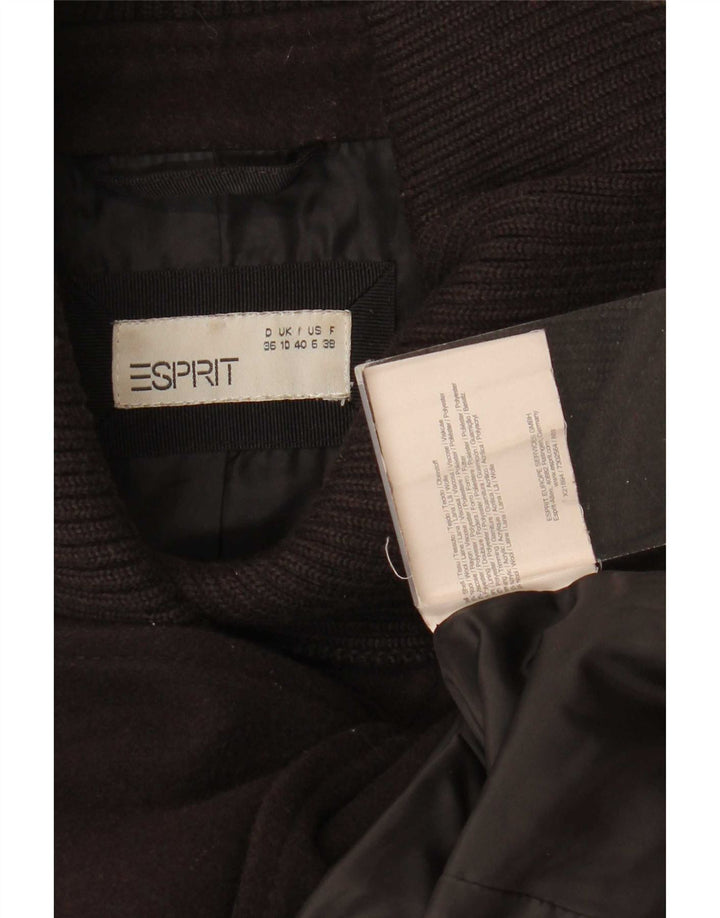 Cappotto da marinaio da donna Esprit UK 10 piccolo in lana marrone