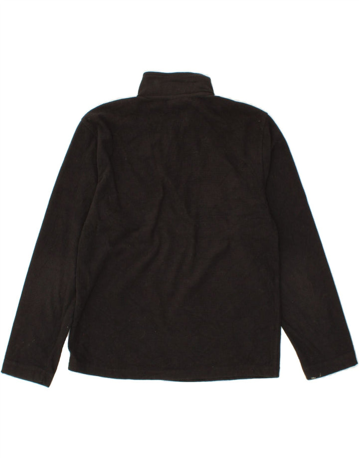 STARTER Mens Zip Neck Fleece Jumper UK 34/36 Small Black Polyester Vintage Starter and Second-Hand Starter from Messina Hembry 