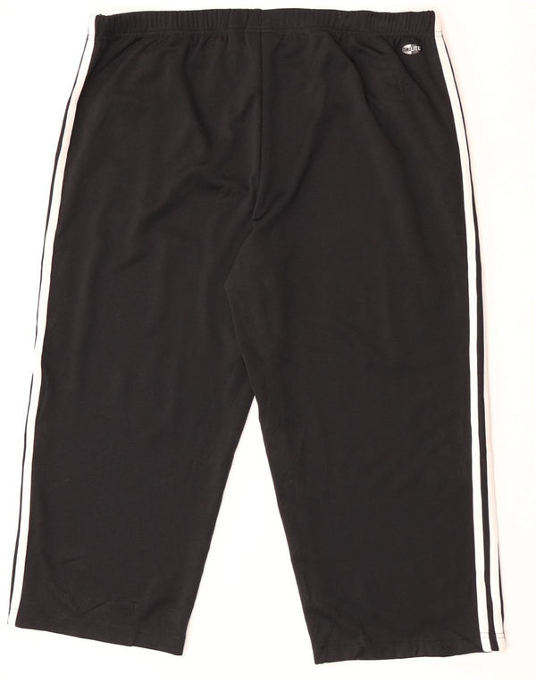 Pantaloni della tuta Adidas Climalite Capri da donna UK 18 XL poliestere nero