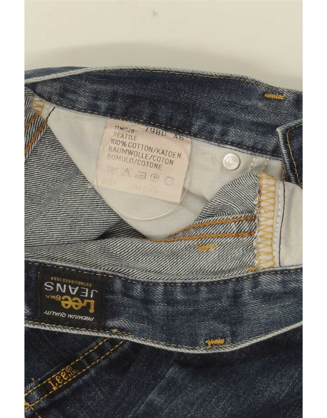 Jeans dritti da uomo Lee W30 L29 cotone blu navy
