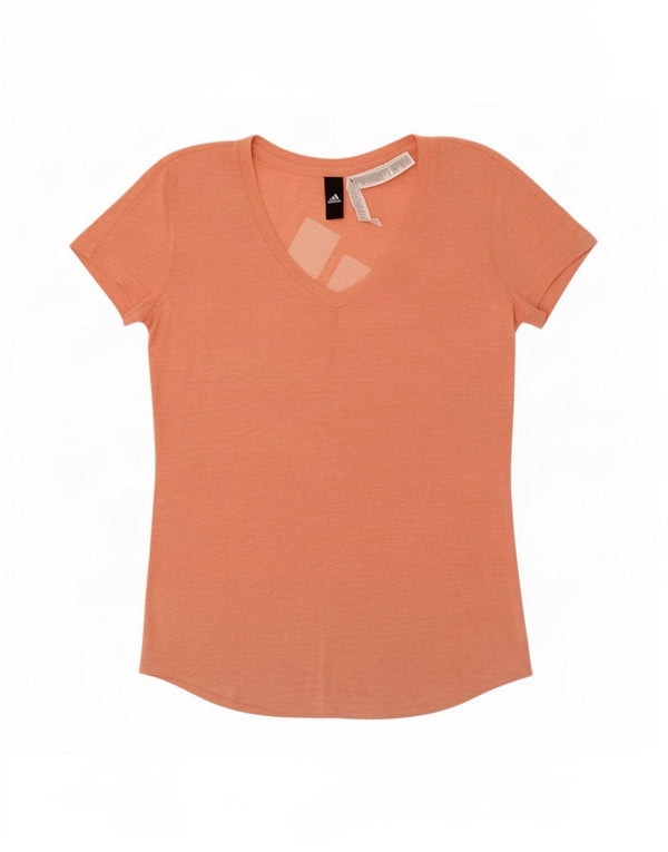 T-shirt grafica da donna Adidas Top UK 12/14 Viscosa chiazzata rosa medio