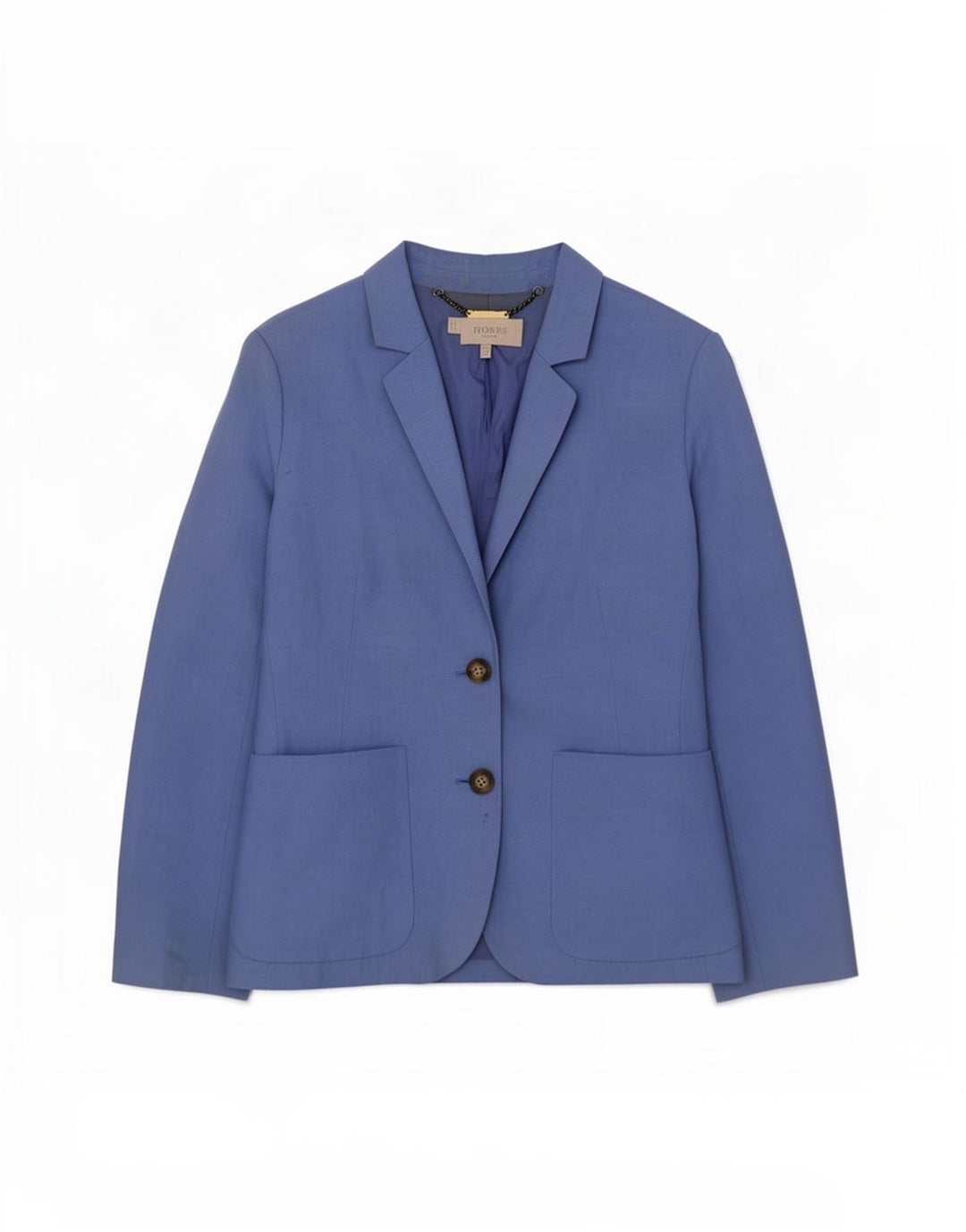 Giacca blazer da donna a 2 bottoni Hobbs UK 12 Lino blu medio