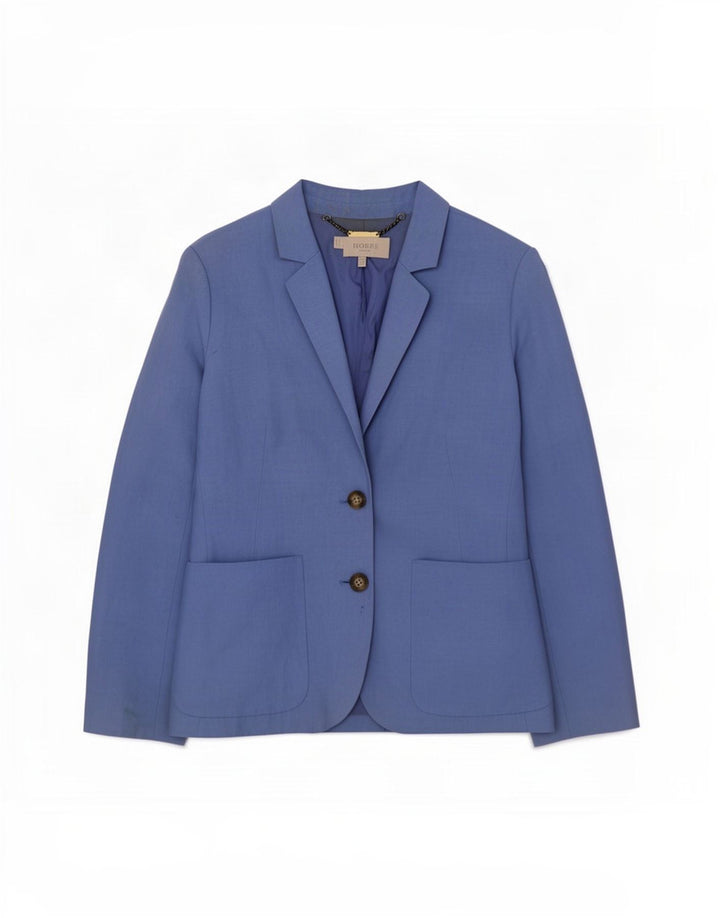 Giacca blazer da donna a 2 bottoni Hobbs UK 12 Lino blu medio
