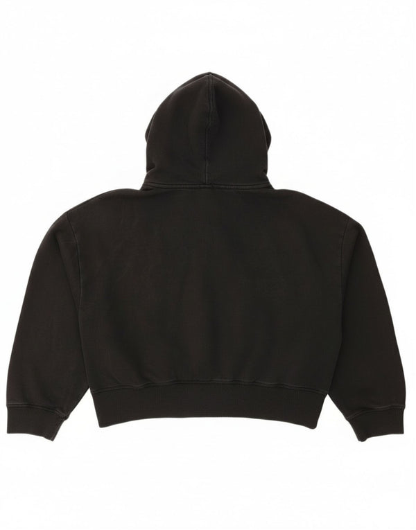 Maglione con cappuccio e zip corta da donna Calvin Klein Jeans UK 14 medio nero